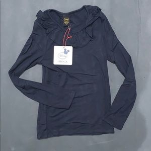 Disney Ruffle Neck Ling Sleeve Tee